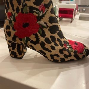 Kate Spade leopard rose boots